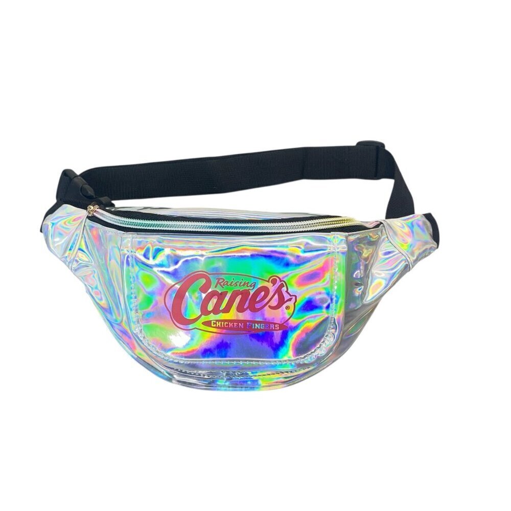 Raising Canes Iridescent Holographic Belt Bag Fanny Pack